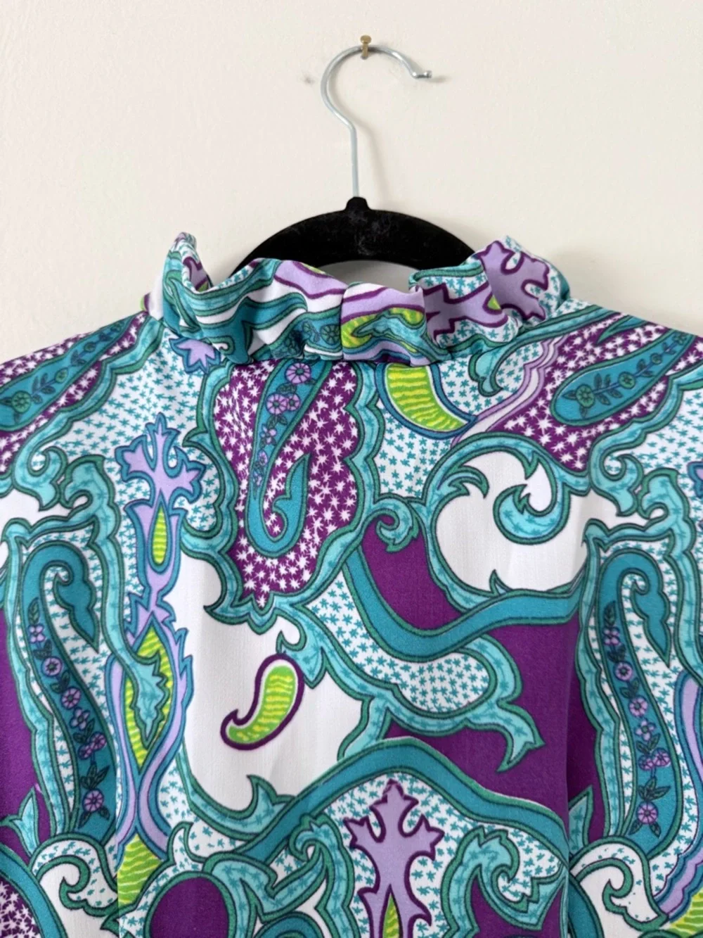 Vintage Hukilau Fashions Authentic Hawaiian Maxi Dress Size M
Teal Purpl Paisley - Picture 8 of 13